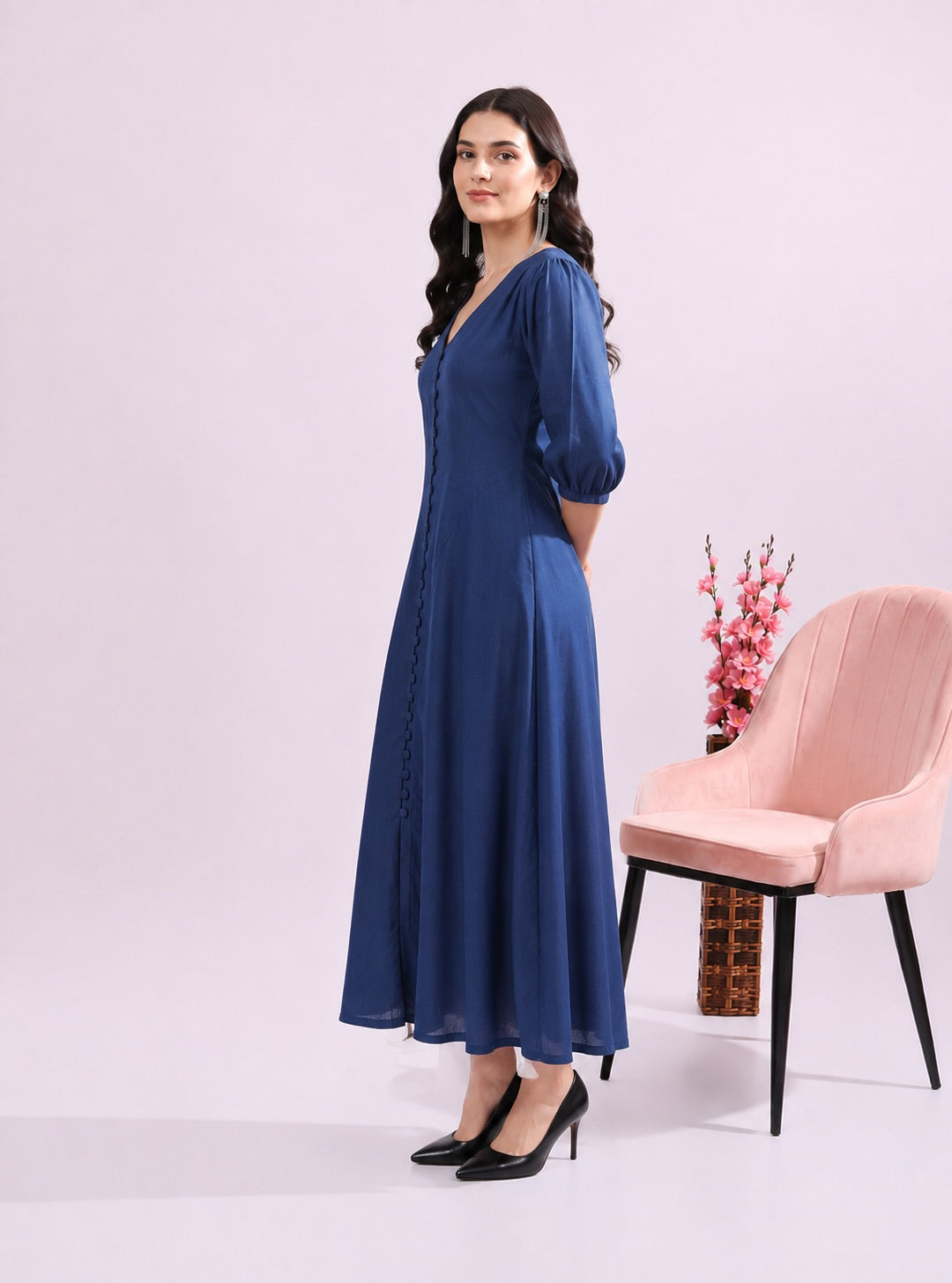 Iris Button-Down Flared Dress