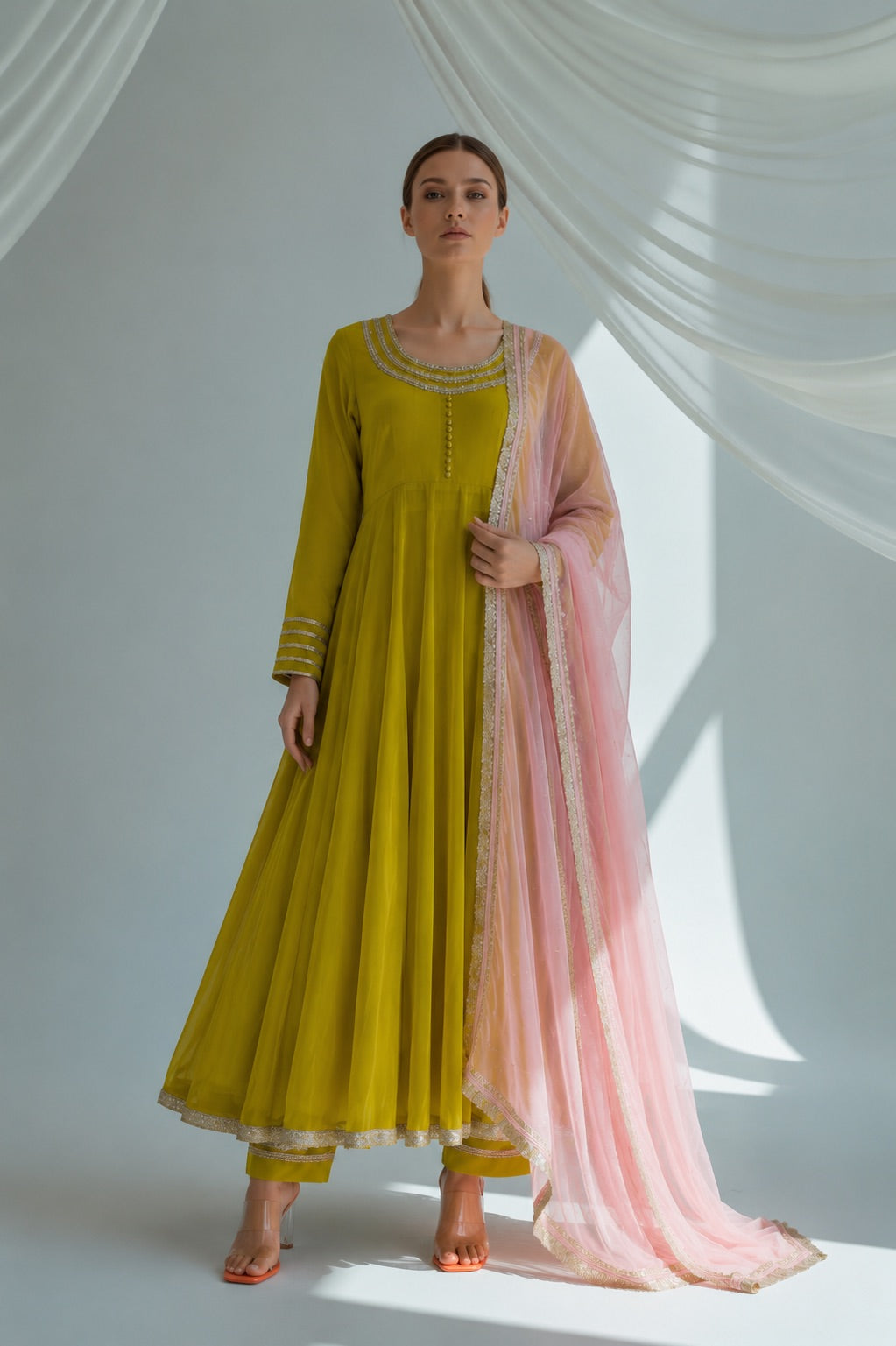 pink olive suit set