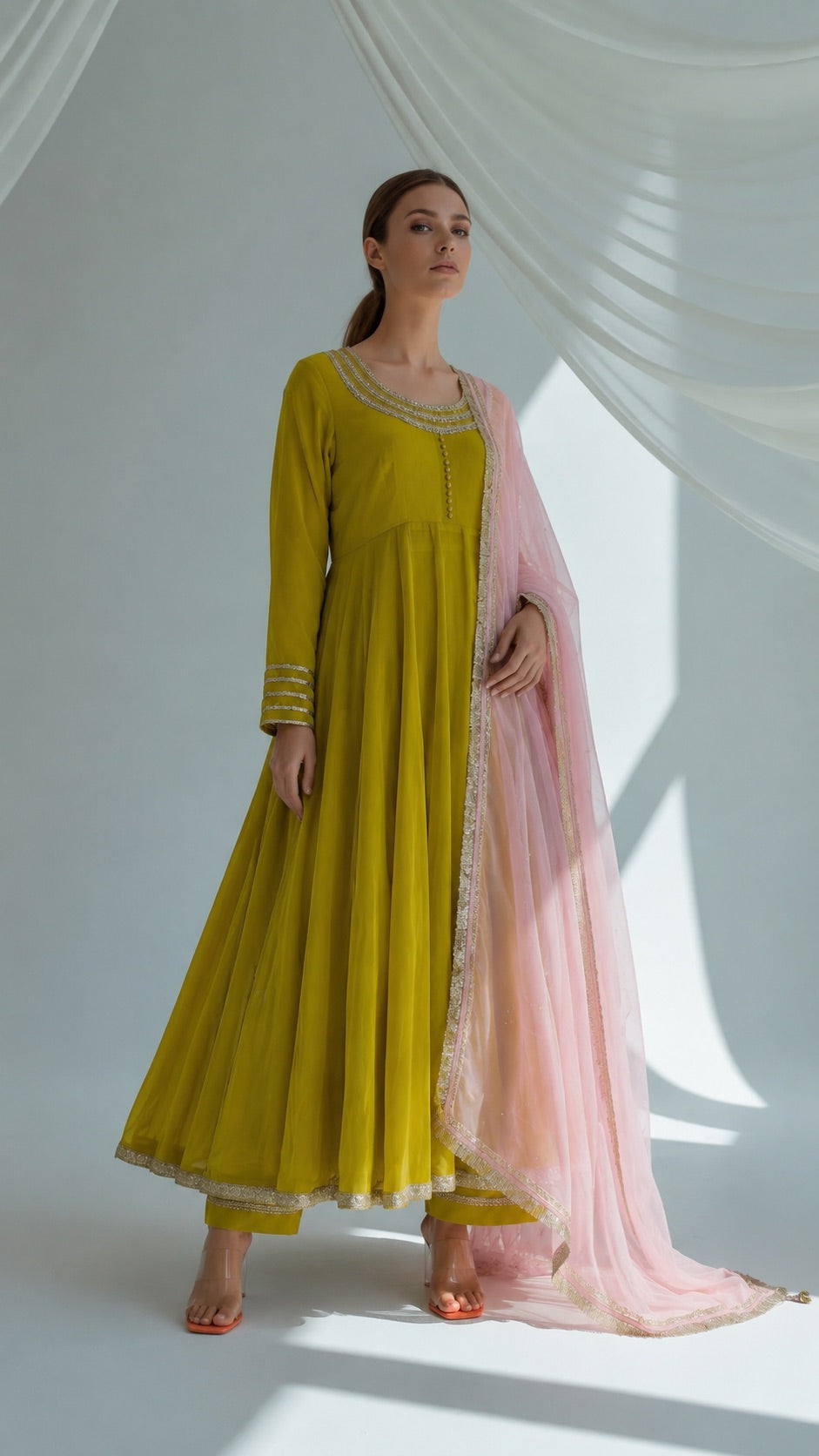 pink olive suit set