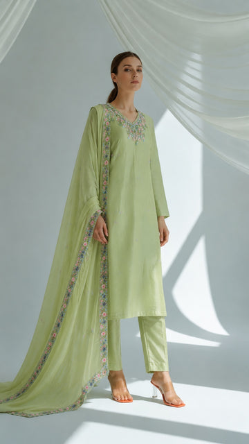 Mint whisper suit set