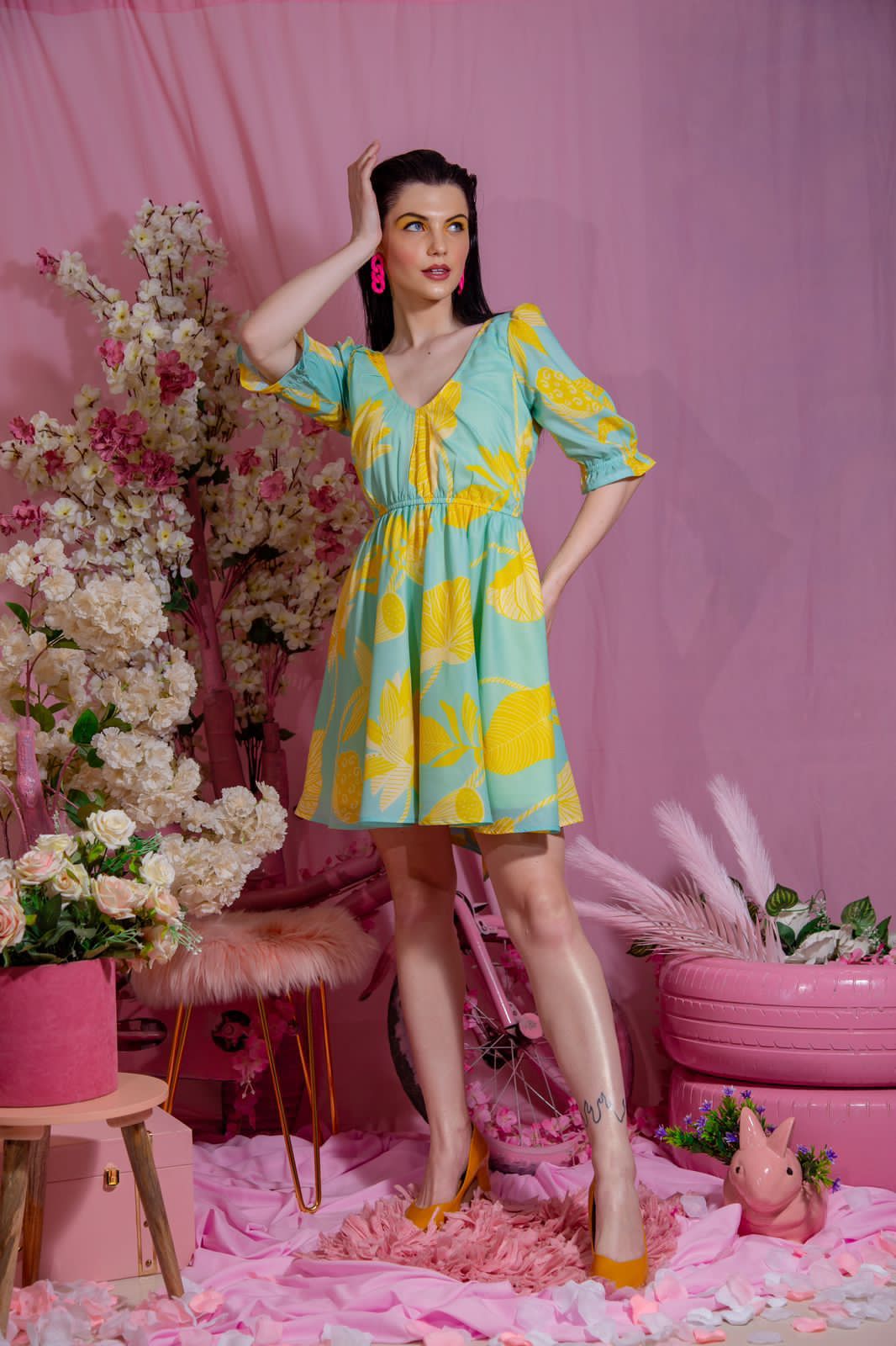 S. Turquoise floral