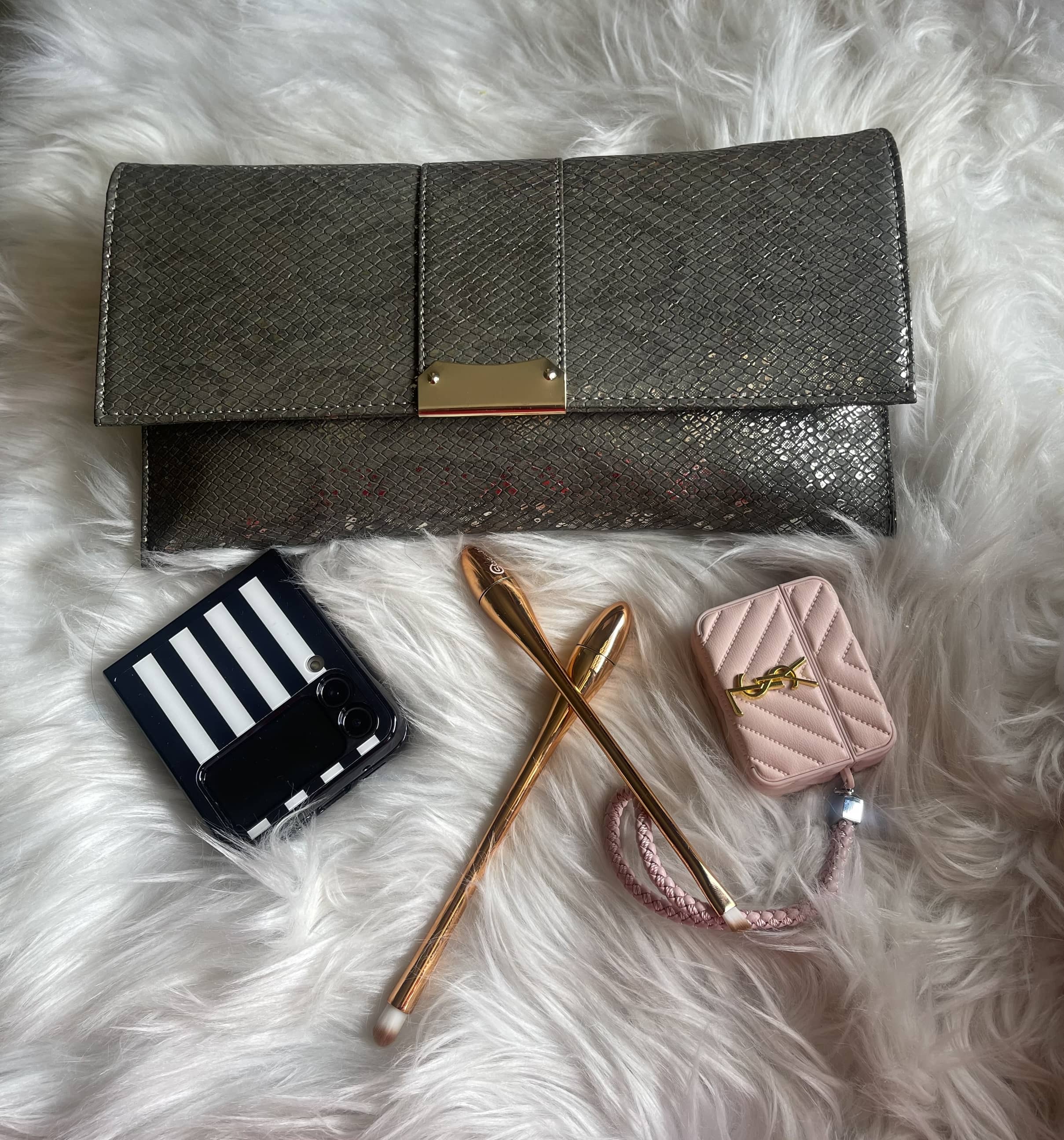 Dark grey clutch