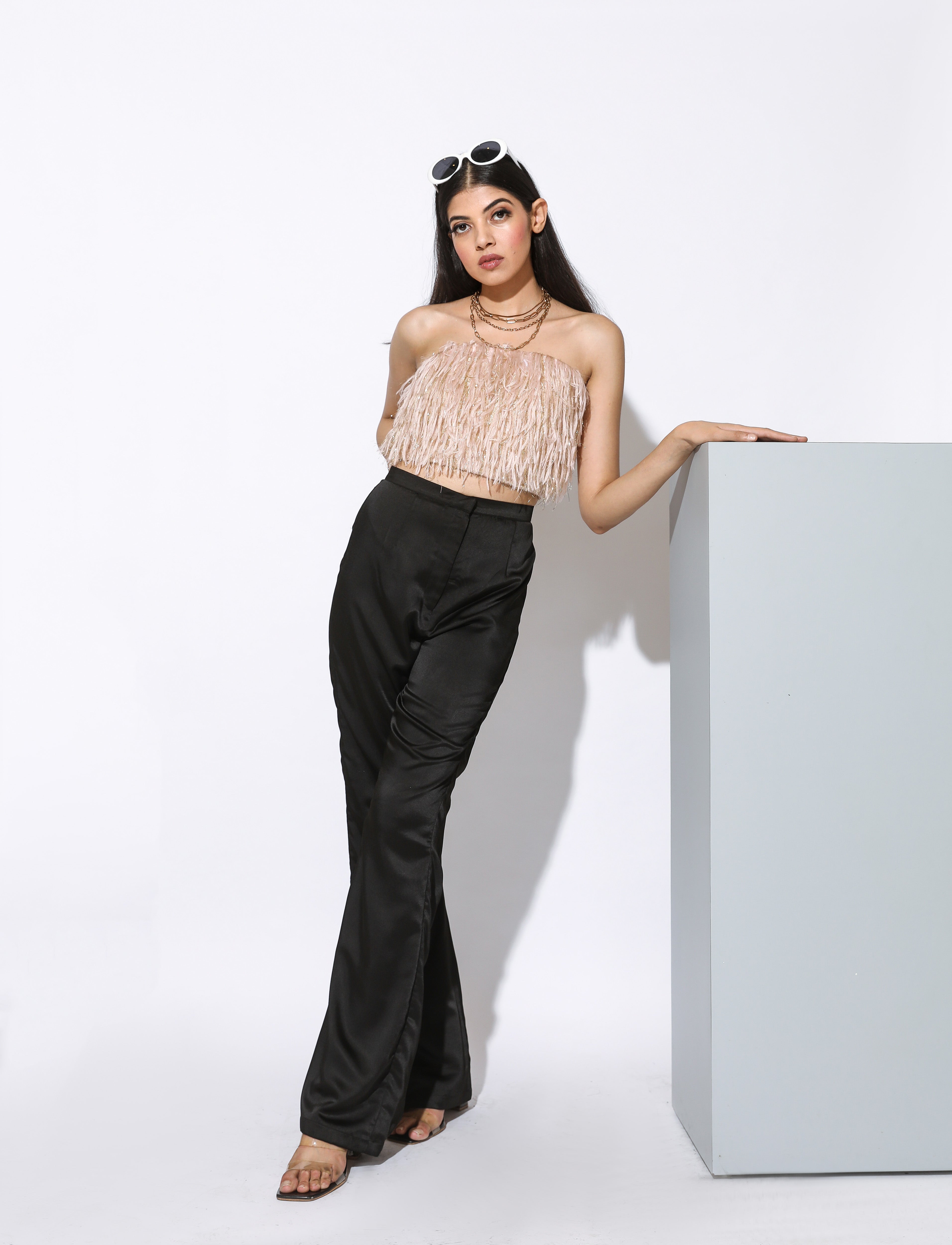 SHIMMER FUR TOP