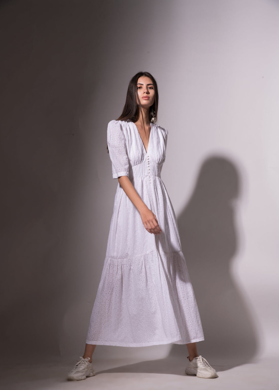 IVORY SLIT DRESS