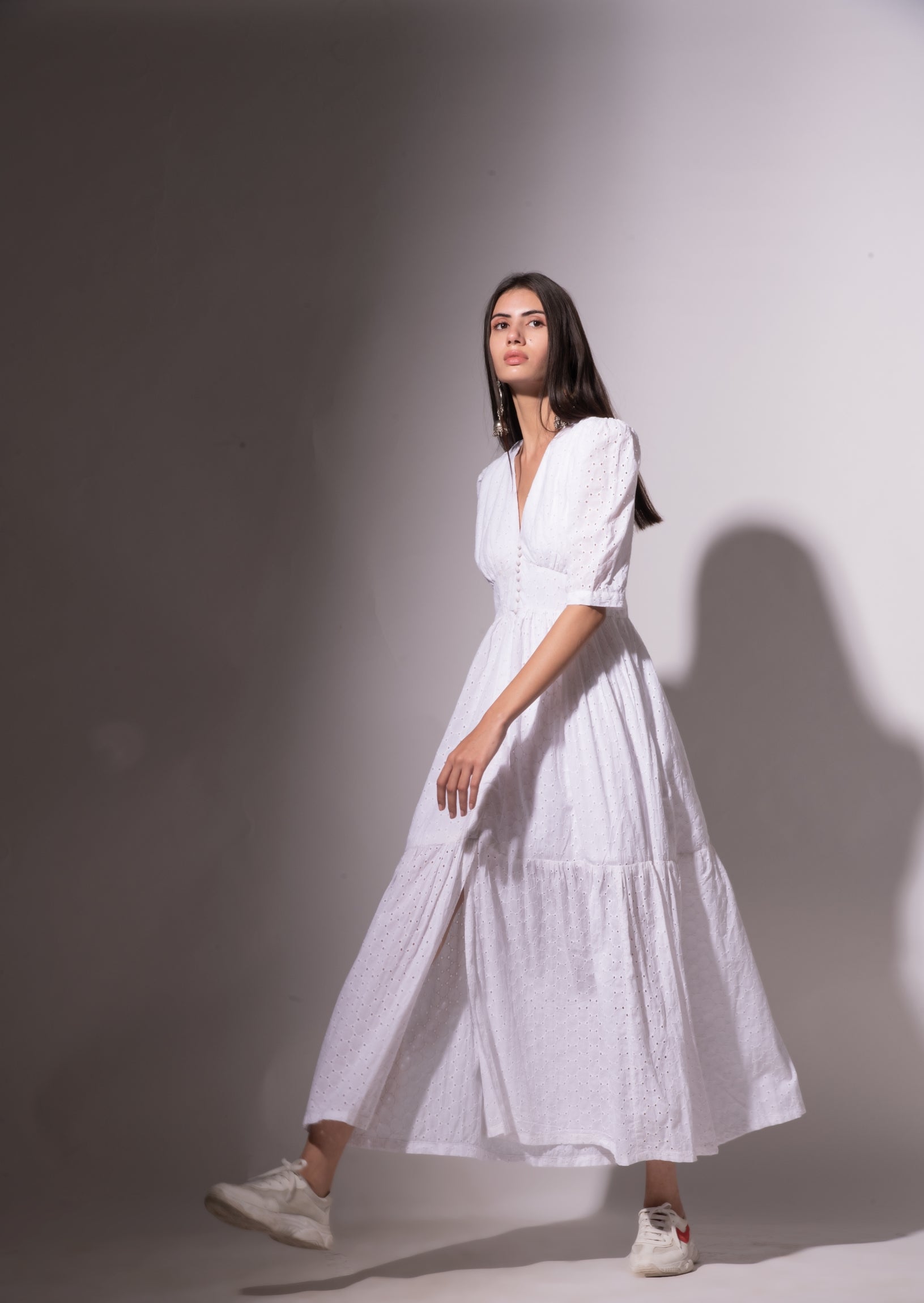 IVORY SLIT DRESS